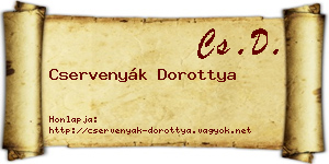 Cservenyák Dorottya névjegykártya