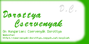 dorottya cservenyak business card